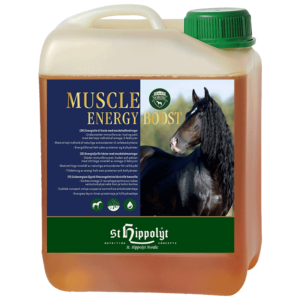 St. Hippolyt Muscle Energy Boost Oil on kehitetty suorituskyvyn takaamiseksi urheiluhevosille sekä lihas- ja aineenvaihduntaongelmista kärsiville hevosille.