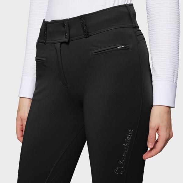 Samshield Claranova Extra High Waist Ratsastushousut Musta Logo