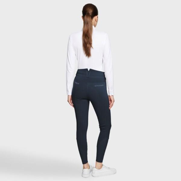 Samshield Claranova Extra High Waist Ratsastushousut Tummansininen Takaa