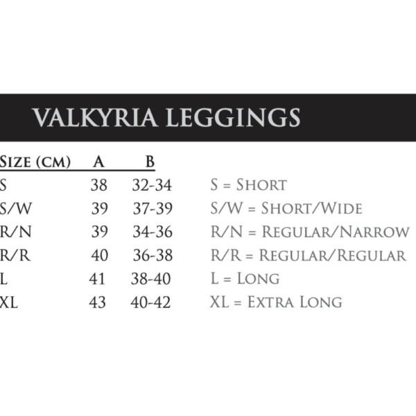 Mountain Horse Valkyria Chapsit Kokotaulukko