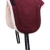 QHP Bareback pad ratsastushuopa viininpunaisena