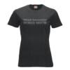 HIHS T-Paita Lady Rakeloitu Logo Tummanharmaa