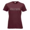HIHS T-Paita Lady Rakeloitu Logo Viininpunainen