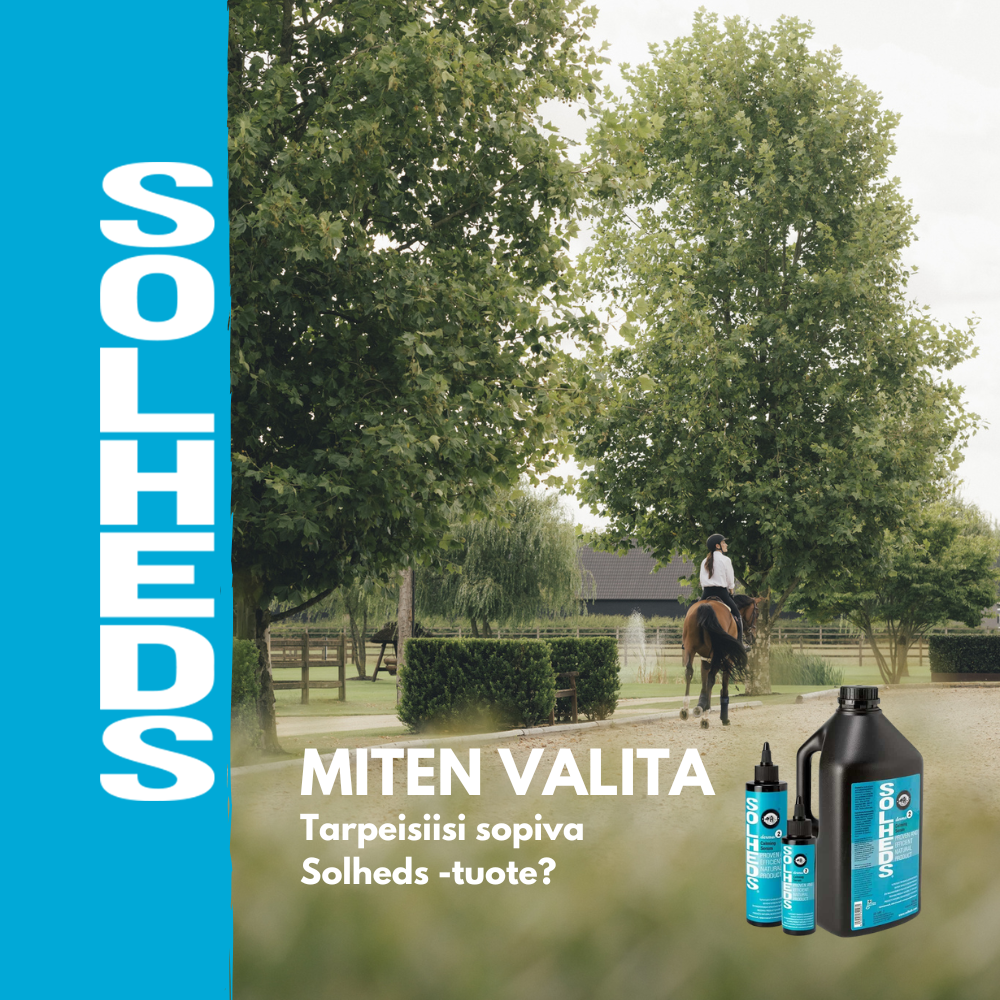 Solheds Derma tuoteperhe hevosen hyvinvoinnin tueksi