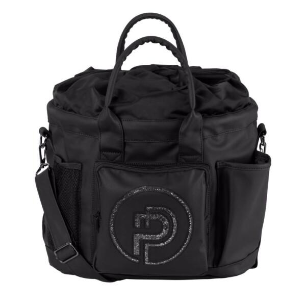 Eskadron Platinum Faux Leather Sparkle Harjakassi Musta