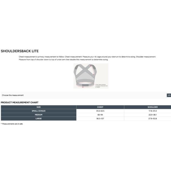 Equifit shouldersback ryhtiliivin mittataulukko