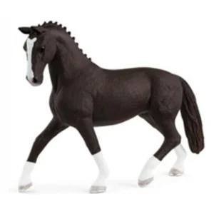 Schleich Horse Clubin mustan Hannover tamman harja on letitetty pienille kisaleteille.