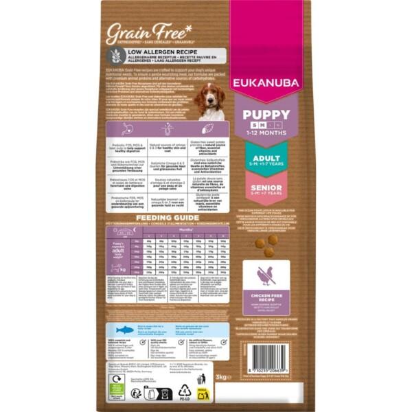 Eukanuba Puppy & Junior Small/Medium Grain Free Ocean Fish 3kg